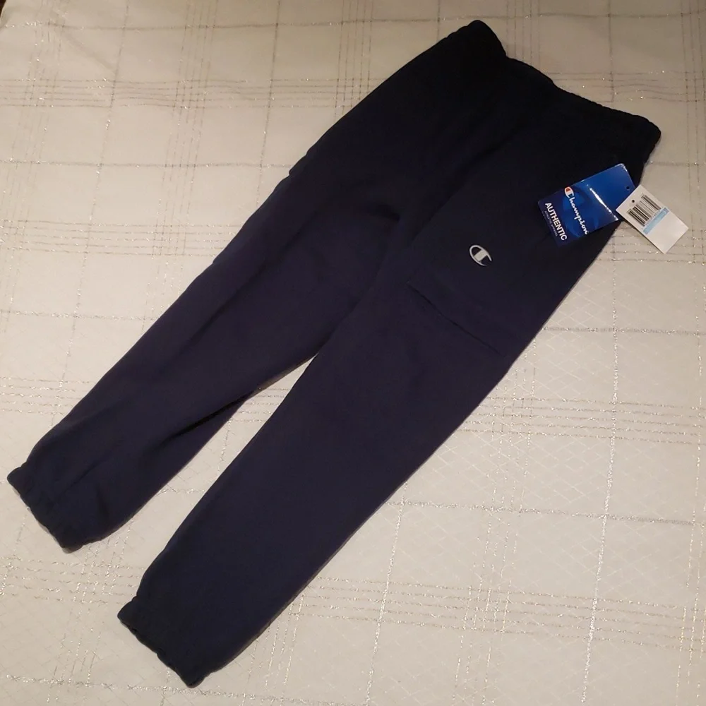 Champion NEW Active Jogger Pants Sweatpants Boy's Toddler Kids Warm Cotton NAVY